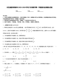 河北省隆尧县联考2023-2024学年八年级数学第一学期期末监测模拟试题含答案