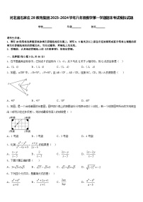 河北省石家庄28教育集团2023-2024学年八年级数学第一学期期末考试模拟试题含答案