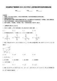 河北省邢台宁晋县联考2023-2024学年八上数学期末教学质量检测模拟试题含答案