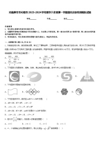 河南焦作市沁阳市2023-2024学年数学八年级第一学期期末达标检测模拟试题含答案