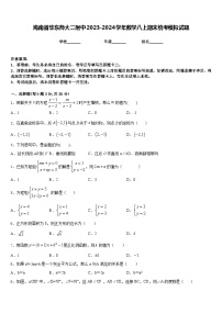 海南省华东师大二附中2023-2024学年数学八上期末统考模拟试题含答案