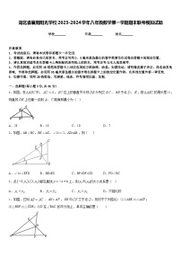 湖北省襄阳阳光学校2023-2024学年八年级数学第一学期期末联考模拟试题含答案