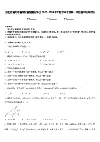 湖北省襄阳市襄城区襄阳阳光学校2023-2024学年数学八年级第一学期期末联考试题含答案