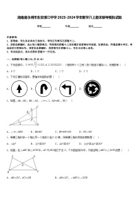 湖南省永州市东安澄江中学2023-2024学年数学八上期末联考模拟试题含答案