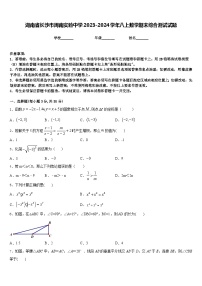 湖南省长沙市周南实验中学2023-2024学年八上数学期末综合测试试题含答案