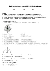 甘肃省平凉崆峒区2023-2024学年数学八上期末调研模拟试题含答案