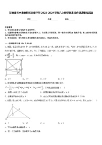 甘肃省天水市麦积区向荣中学2023-2024学年八上数学期末综合测试模拟试题含答案