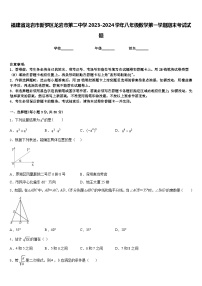 福建省龙岩市新罗区龙岩市第二中学2023-2024学年八年级数学第一学期期末考试试题含答案