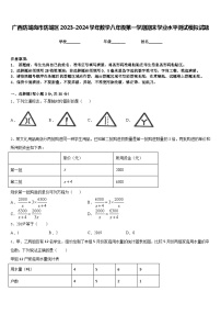 广西防城岗市防城区2023-2024学年数学八年级第一学期期末学业水平测试模拟试题含答案