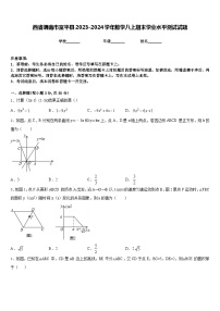 西省渭南市富平县2023-2024学年数学八上期末学业水平测试试题含答案