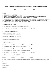 辽宁省大连市大连金石滩实验学校2023-2024学年八上数学期末达标测试试题含答案