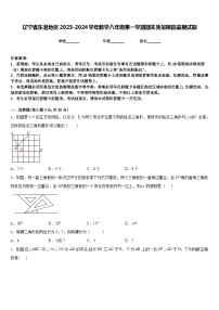 辽宁省东港地区2023-2024学年数学八年级第一学期期末质量跟踪监视试题含答案