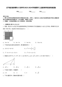 辽宁省沈阳市第九十五中学2023-2024学年数学八上期末教学质量检测试题含答案