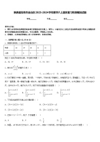 陕西省宝鸡市金台区2023-2024学年数学八上期末复习检测模拟试题含答案