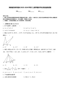 陕西省宝鸡市重点2023-2024学年八上数学期末学业质量监测试题含答案