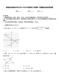 陕西省合阳城关中学2023-2024学年数学八年级第一学期期末质量检测试题含答案