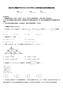 重庆市万州国本中学2023-2024学年八上数学期末质量检测模拟试题含答案