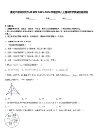 黑龙江省哈尔滨市49中学2023-2024学年数学八上期末教学质量检测试题含答案