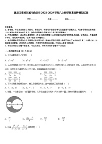 黑龙江省哈尔滨市尚志市2023-2024学年八上数学期末调研模拟试题含答案