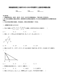 陕西省西安西工大附中2023-2024学年数学八上期末统考模拟试题含答案