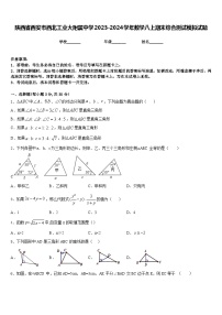 陕西省西安市西北工业大附属中学2023-2024学年数学八上期末综合测试模拟试题含答案