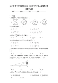 山东省德州市天衢新区2022-2023学年八年级上学期期末考试数学试题