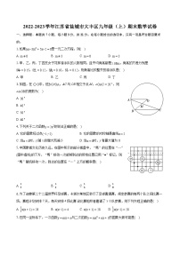 2022-2023学年江苏省盐城市大丰区九年级（上）期末数学试卷（含详细答案解析）