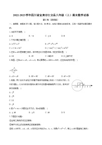 2022-2023学年四川省宜宾市江安县八年级（上）期末数学试卷（含解析）