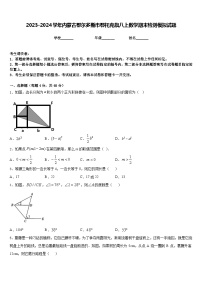 2023-2024学年内蒙古鄂尔多斯市鄂托克旗八上数学期末检测模拟试题含答案