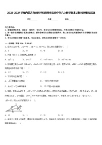 2023-2024学年内蒙古自治区呼和浩特市实验中学八上数学期末达标检测模拟试题含答案