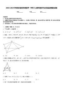 2023-2024学年四川省甘孜州道孚一中学八上数学期末学业质量监测模拟试题含答案