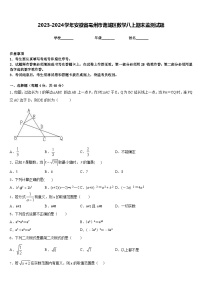 2023-2024学年安徽省亳州市谯城区数学八上期末监测试题含答案