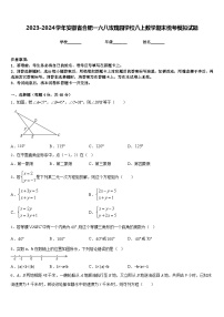 2023-2024学年安徽省合肥一六八玫瑰园学校八上数学期末统考模拟试题含答案