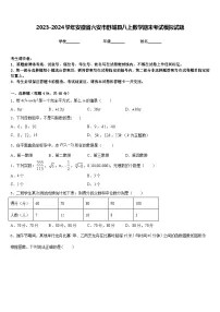 2023-2024学年安徽省六安市舒城县八上数学期末考试模拟试题含答案