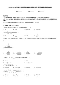 2023-2024学年宁夏银川外国语实验学校数学八上期末经典模拟试题含答案