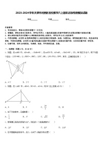 2023-2024学年天津市河西区名校数学八上期末达标检测模拟试题含答案