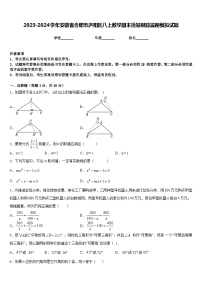 2023-2024学年安徽省合肥市庐阳区八上数学期末质量跟踪监视模拟试题含答案