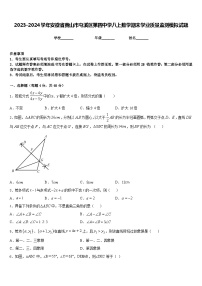 2023-2024学年安徽省黄山市屯溪区第四中学八上数学期末学业质量监测模拟试题含答案