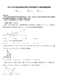 2023-2024学年山东省安丘市职工子弟学校数学八上期末检测模拟试题含答案