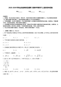 2023-2024学年山东省单县北城第三初级中学数学八上期末统考试题含答案