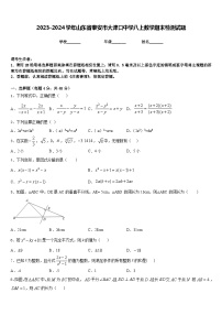 2023-2024学年山东省泰安市大津口中学八上数学期末检测试题含答案