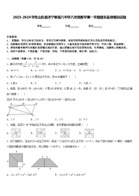 2023-2024学年山东省济宁邹城八中学八年级数学第一学期期末监测模拟试题含答案