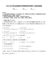 2023-2024学年山东省莱芜市牛泉镇刘仲莹中学数学八上期末监测试题含答案