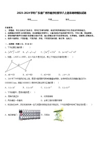 2023-2024学年广东省广州市南沙区数学八上期末调研模拟试题含答案