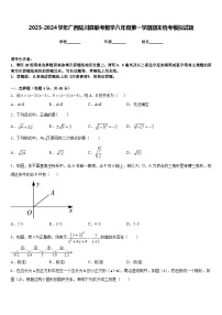 2023-2024学年广西陆川县联考数学八年级第一学期期末统考模拟试题含答案