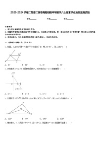 2023-2024学年江苏省江阴市青阳初级中学数学八上期末学业质量监测试题含答案