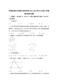 河南省郑州市中牟县郑州东枫外国语学校2022-2023学年九年级上学期期末数学试题（含解析）