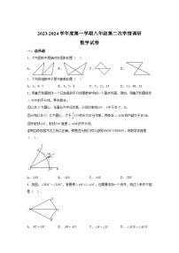 江苏省宿迁市2023-2024学年八年级上学期期中数学试题(含解析)