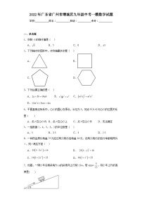 2022年广东省广州市增城区九年级中考一模数学试题