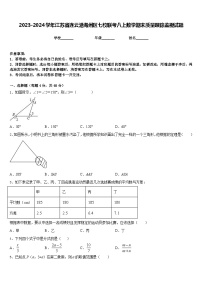 2023-2024学年江苏省连云港海州区七校联考八上数学期末质量跟踪监视试题含答案